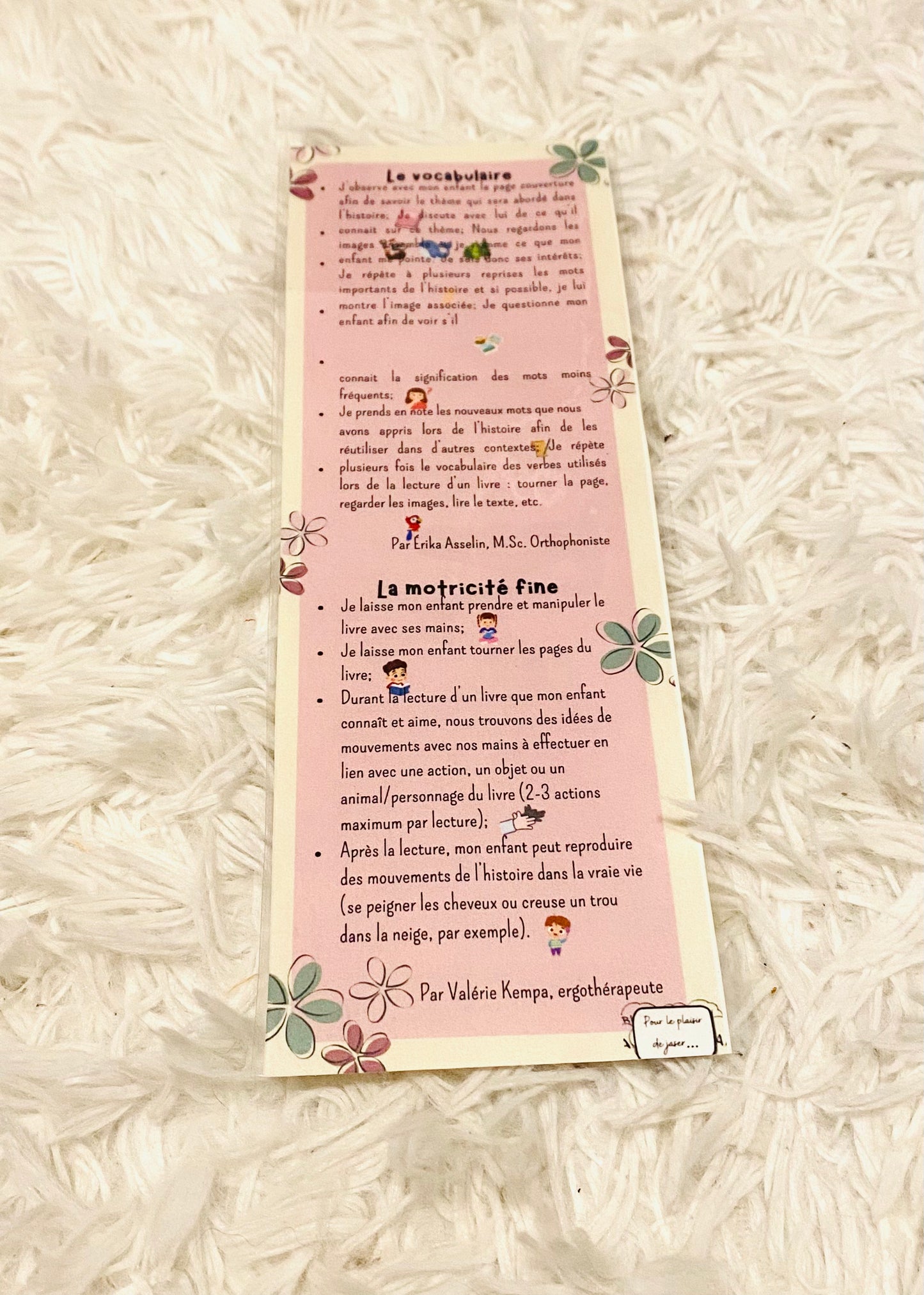 Signet pour stimuler le langage et la motricité fine (Version PDF) - Beige